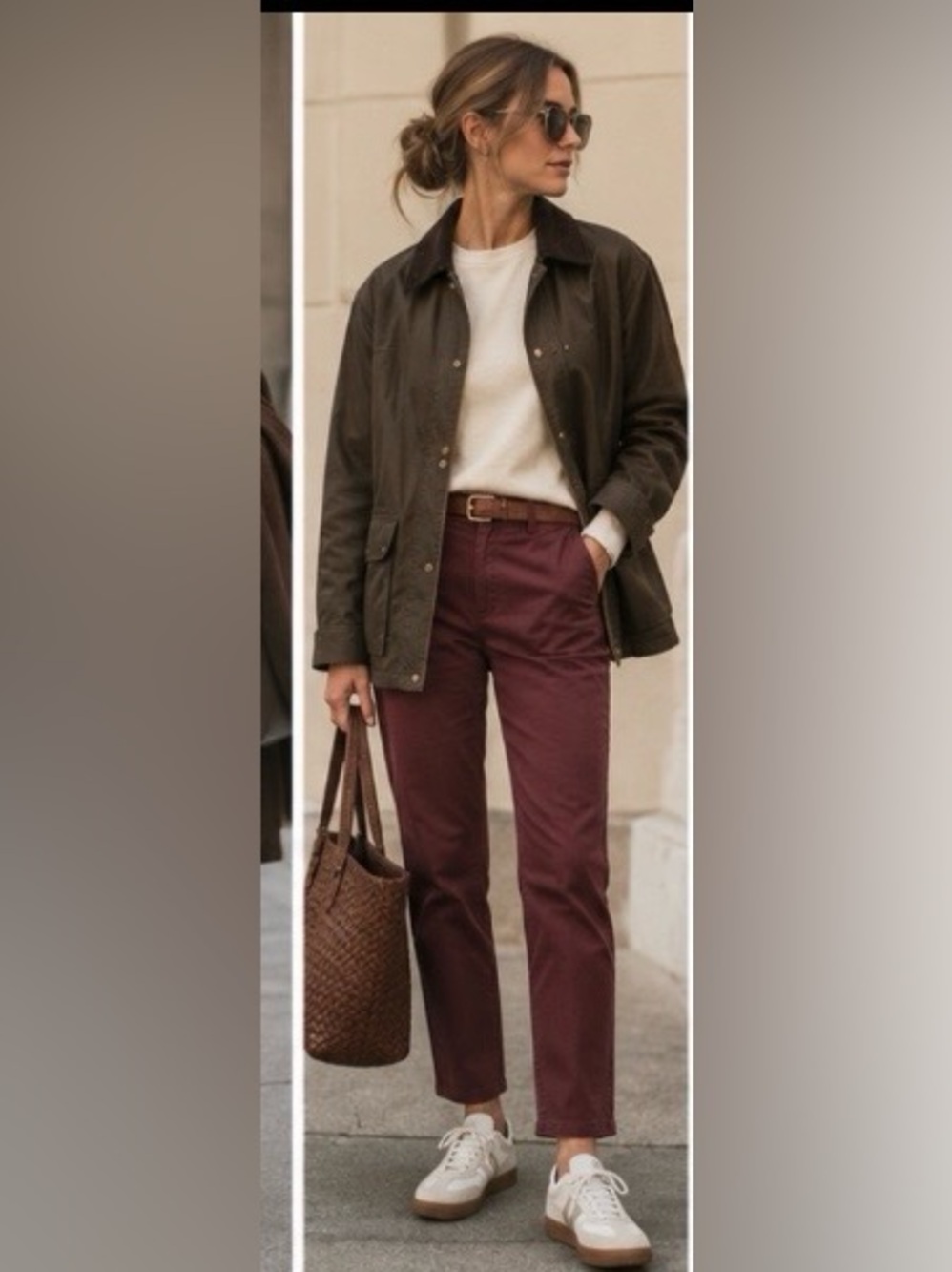 J. Crew Sammie Chinos in Burgundy